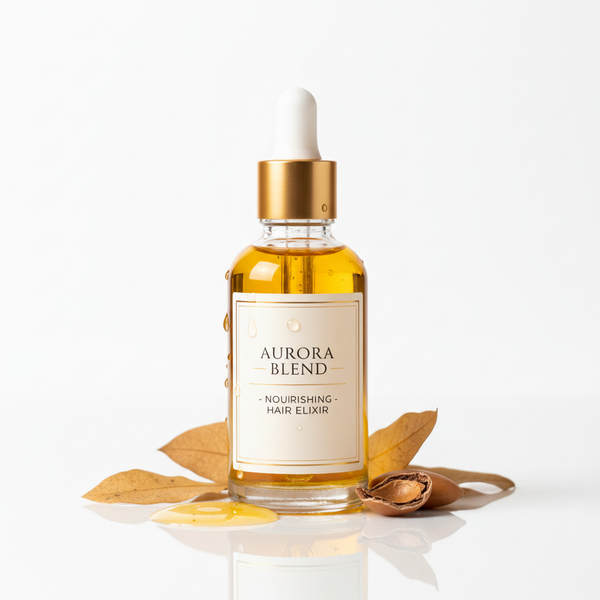 Nourishing Argan Hair Oil bottle on white background