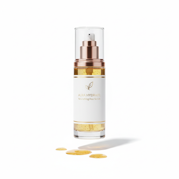 Hydrating Coconut Hair Serum bottle on white background